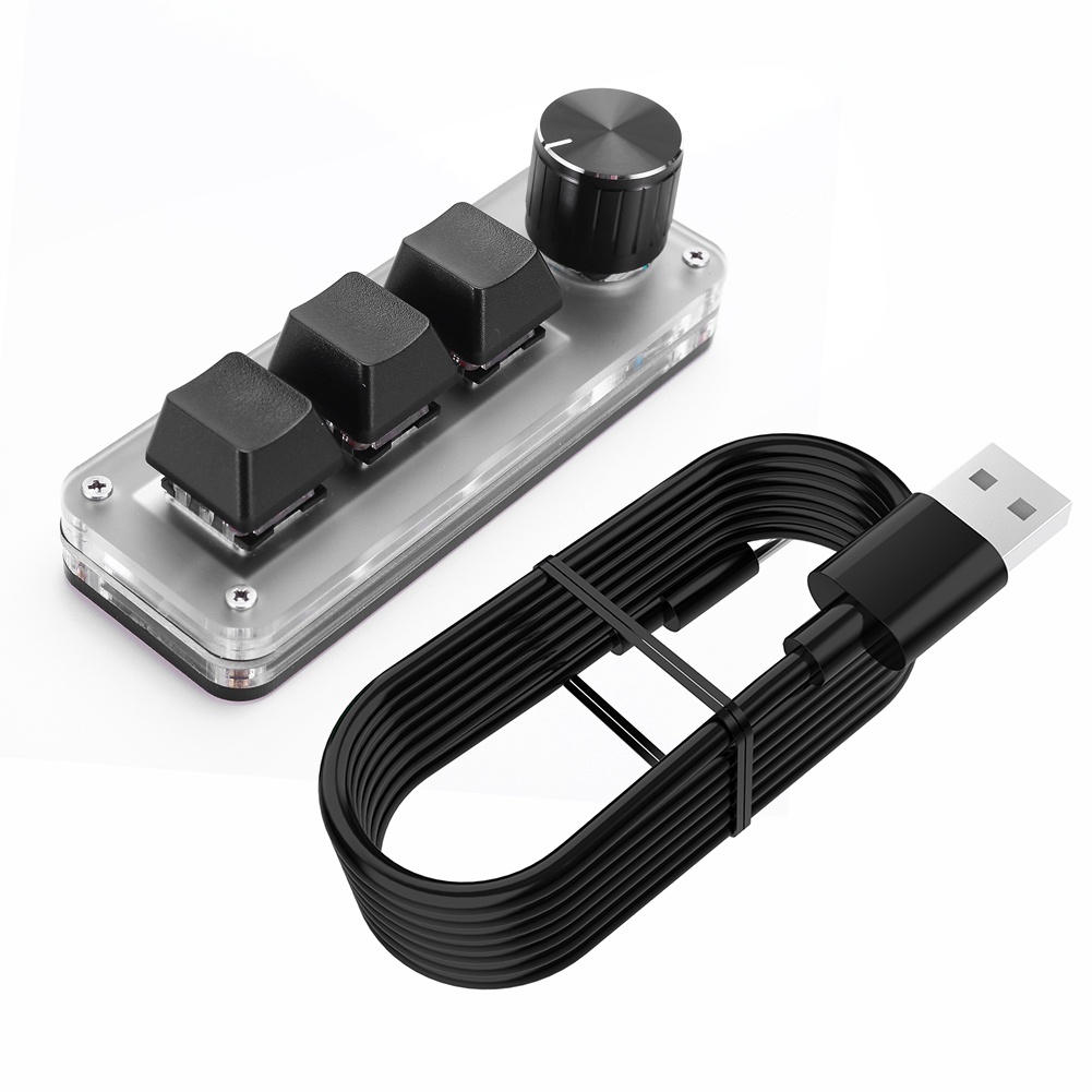 3 / 9 Keys Custom Keypad Macro Knob Copy Volume Button Programmable ...