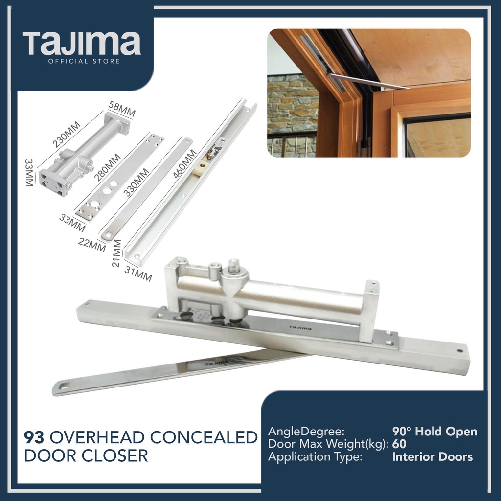 Tajima Overhead Concealed Door Closer (Silver) Shopee Philippines