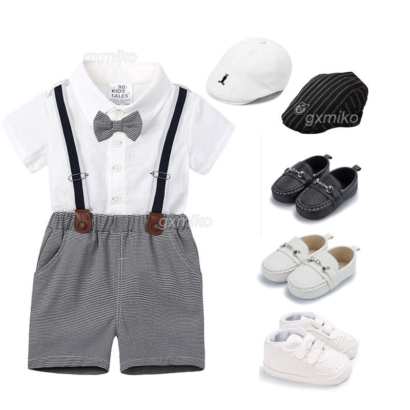 Baby Boy Baptismal Clothes for Christening Gentleman Boss Outfit White