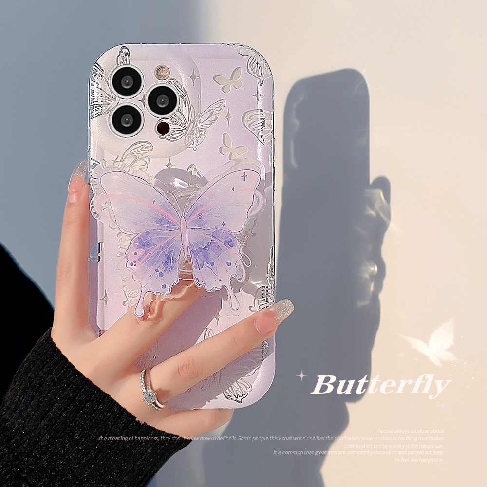 Stand Holder Iphone Case Compatiable for IPhone 11 Stylish Butterfly