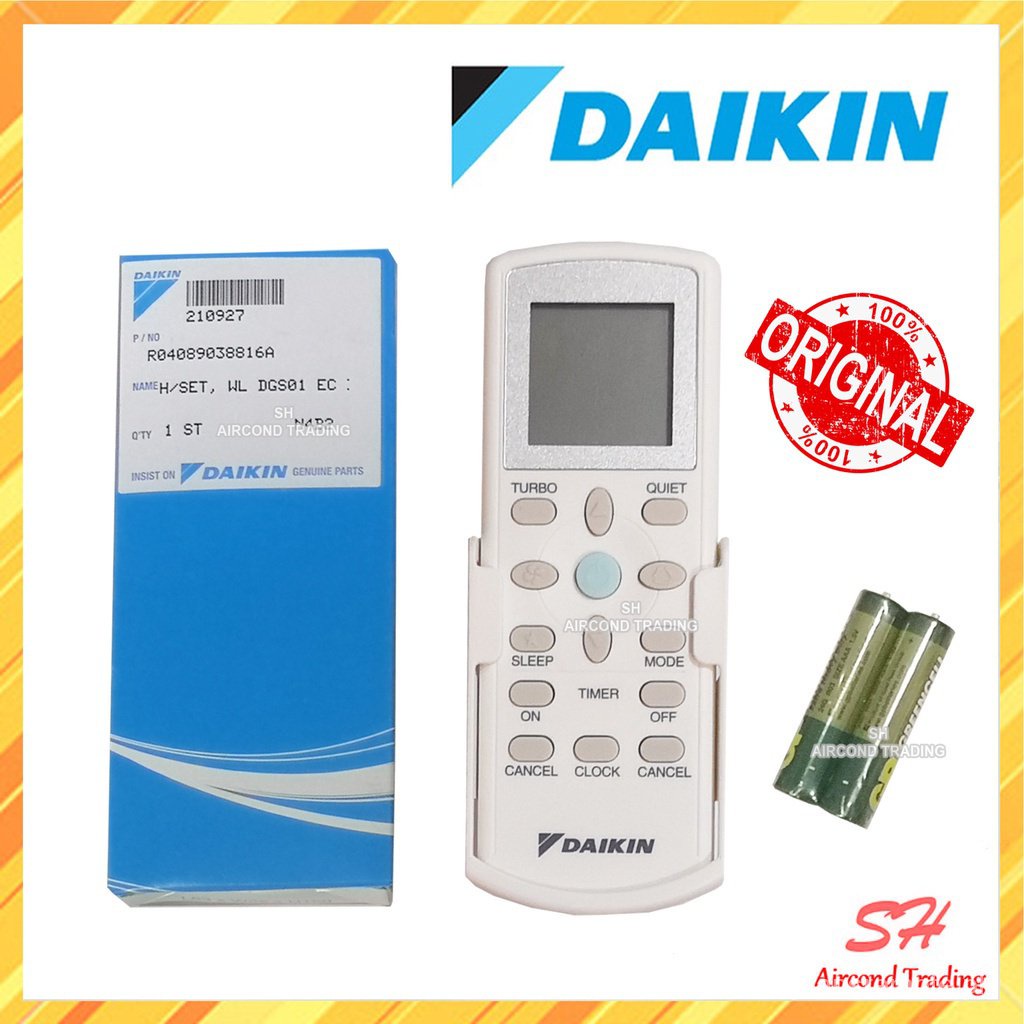 Daikin Aircond Remote Control Original 100 (FREE Battery) Original