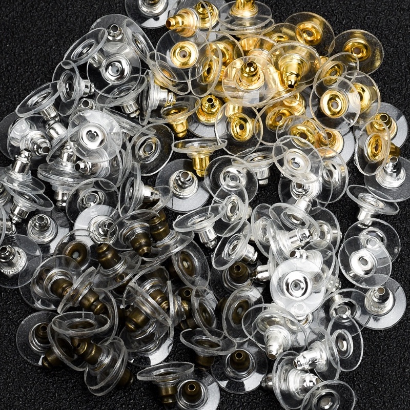 Hot 100pcs/lot Bullet-shaped Round Rubber Earring Backs Stoppers ...