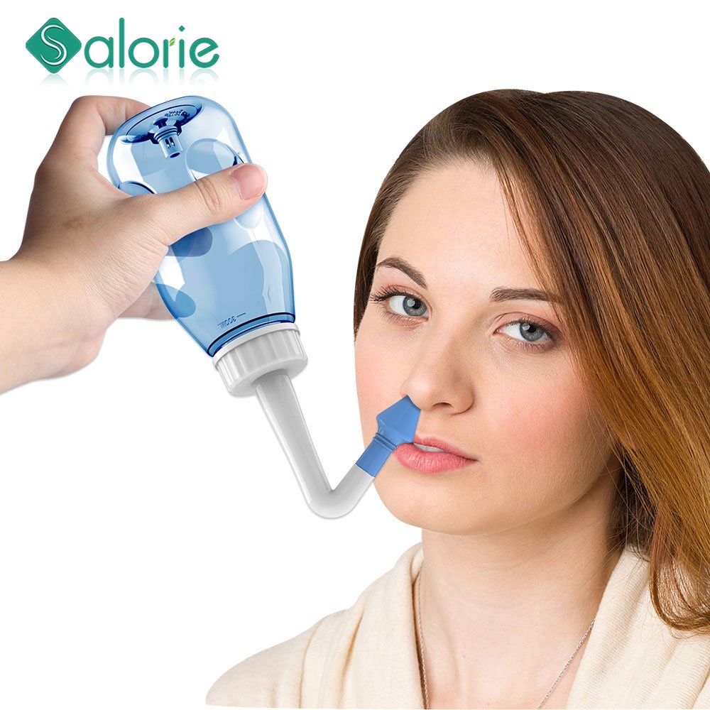 Salorie Replaceable Nozzle Adults Children Nasal Irrigator Nose Cleaner ...