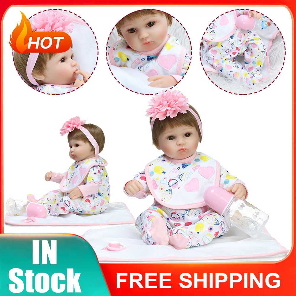 Lovely Lifelike Reborn Baby Kid Toddler Bath Sleep Play Dressed ...