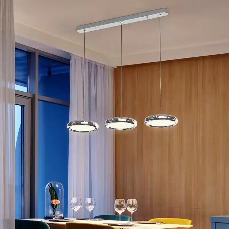 Modern Led Drop Chandelier Ceiling Light for Dining Tri Color Pendant ...