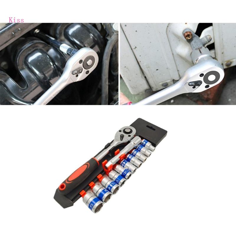 kiss Portable 12Piece Socket Wrench Set 1 2Inch Socket Wrench