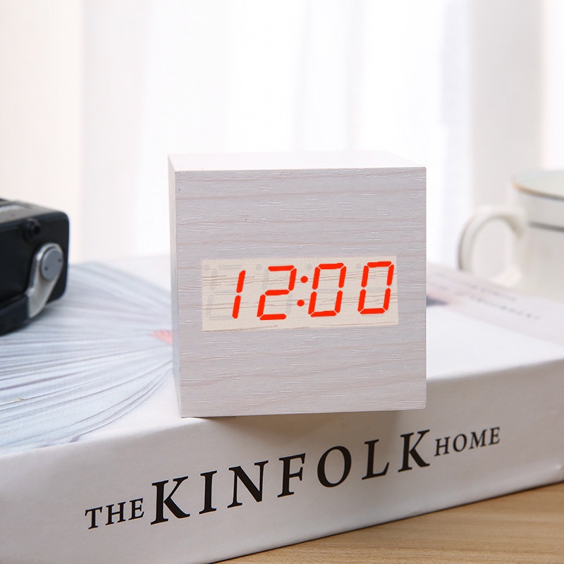 Korean Global Unichip Corporation Digital Alarm Clock Gift Wood