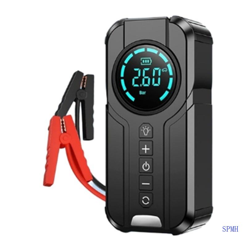 ☀SUPB☀ Car Jump Starter Lighting Portable Air Compressor Automotive ...