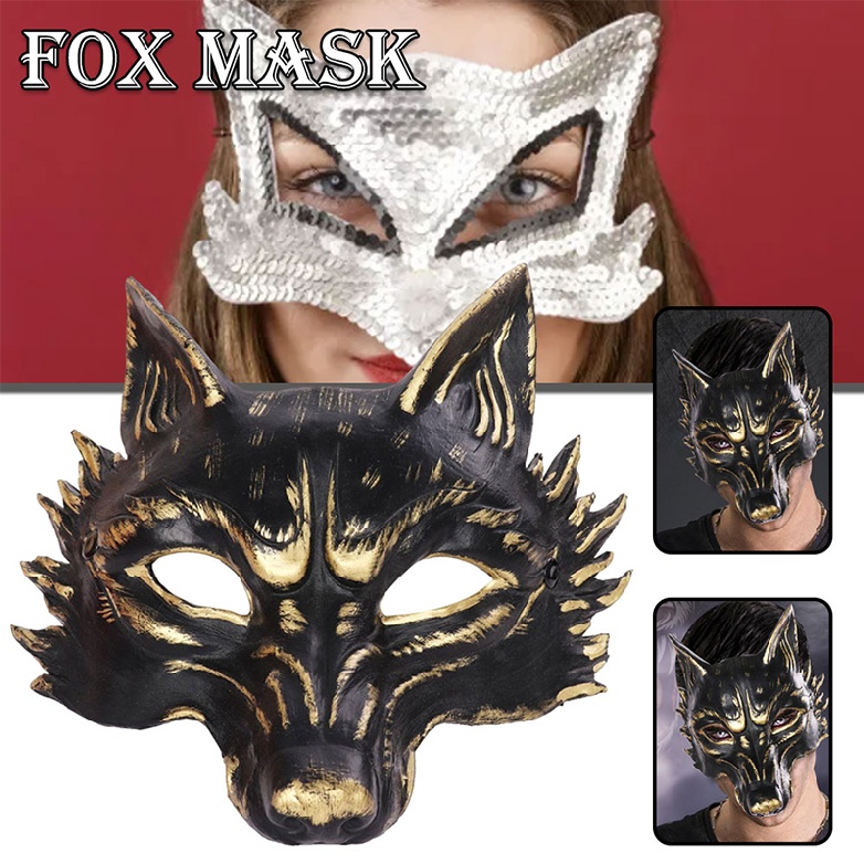 New Halloween Wolf Mask Realistic Novelty Face Shield Adults Scary
