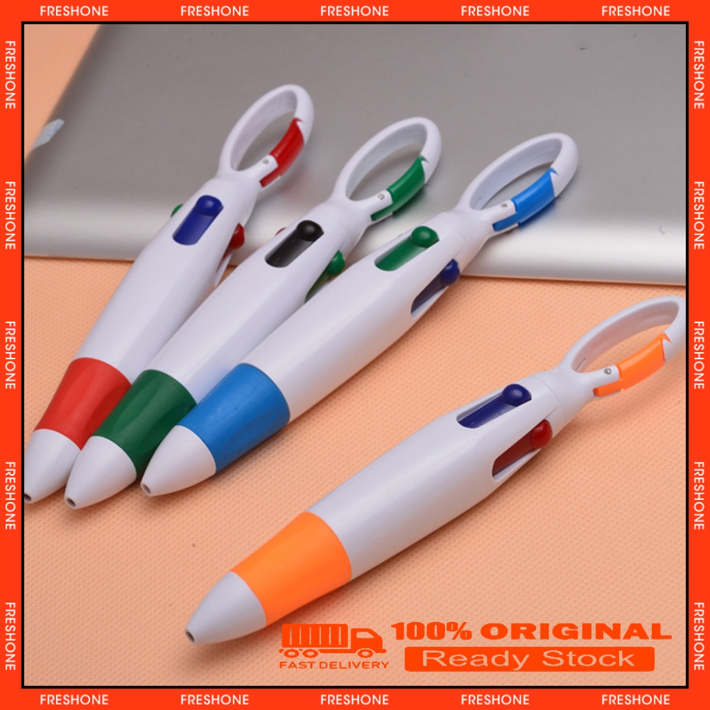 FreShone- Four Neon Colors Four-color Ballpoint Pen for Student with ...