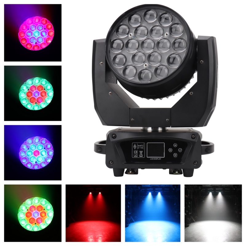 19*15w mac aura led bee eye moving head with zoom，osram bulb 4in1 RGBW ...