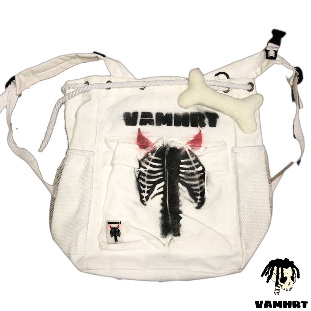 Little Devil Bone logo Filled Heartbroken Shape Cute Asian Culture ...