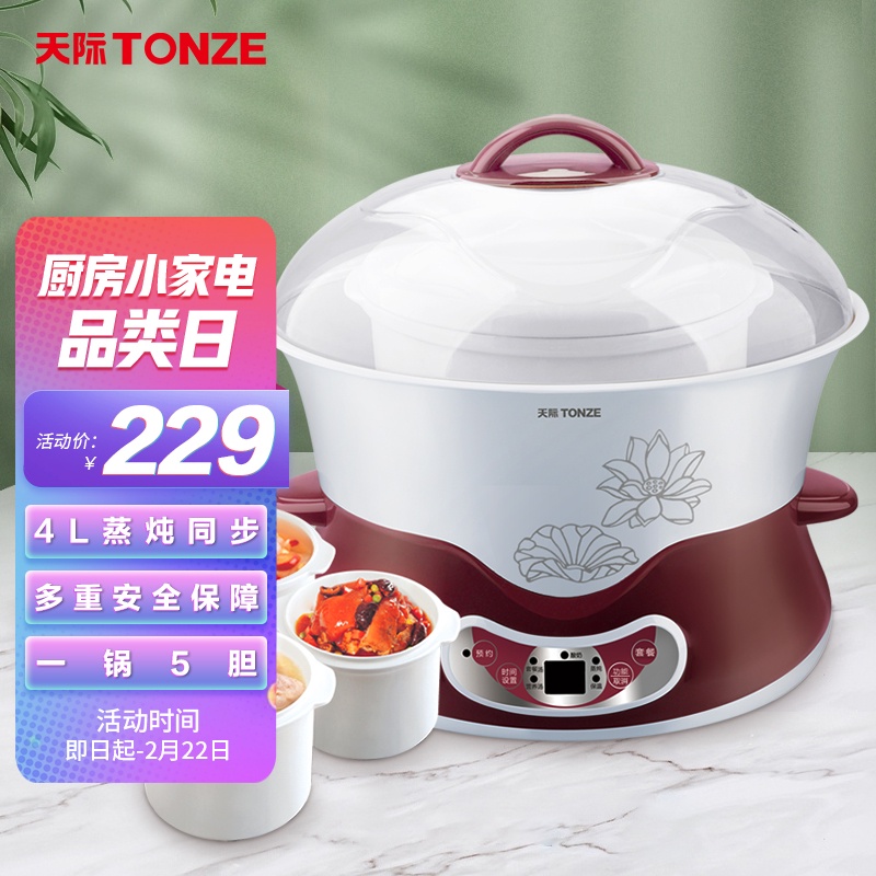 TONZE electric stew pot electric stew pot waterproof stew pot soup pot