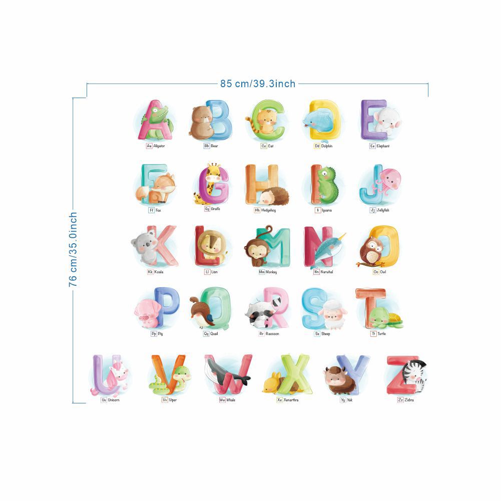 PVC wallpaper waterproof DIY sticker ABC 26 letters of the alphabet ...