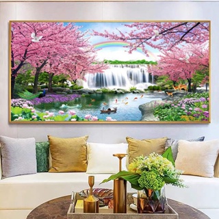 5D Adult Diamond Painting Kit DIY Lake View and Girl Eyes Diamond Art Set Adult  Diamond Art Home Wall Decoration Arts and Crafts Gift 40*30cm frameless
