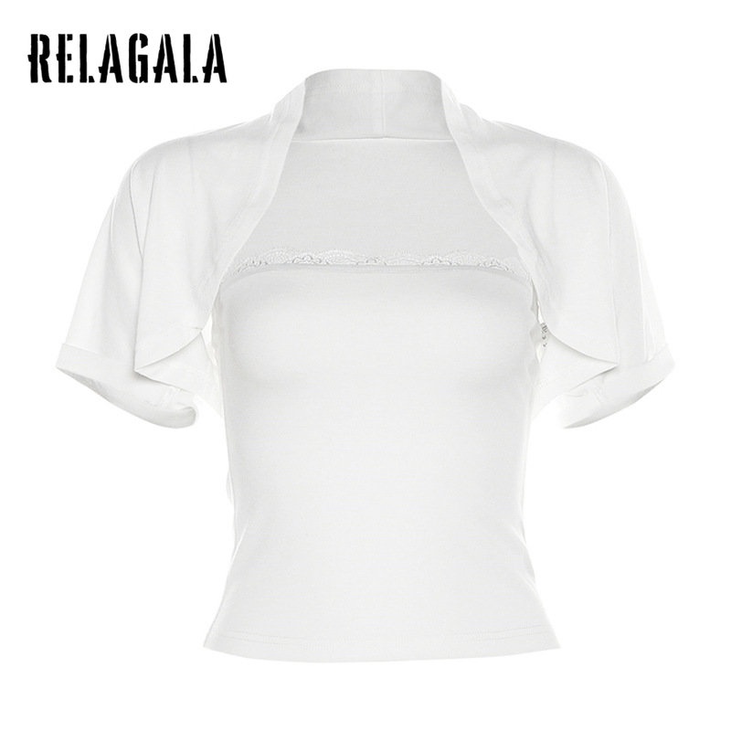 Relagala Womens 2023 New Fashion Solid Color Square Neck Sexy Slim