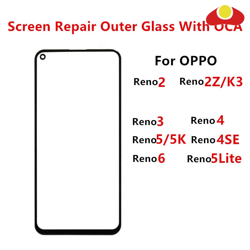 Outer Screen For OPPO Reno 2 3 4 5 6 Pro Plus Reno6 Front Touch Panel ...