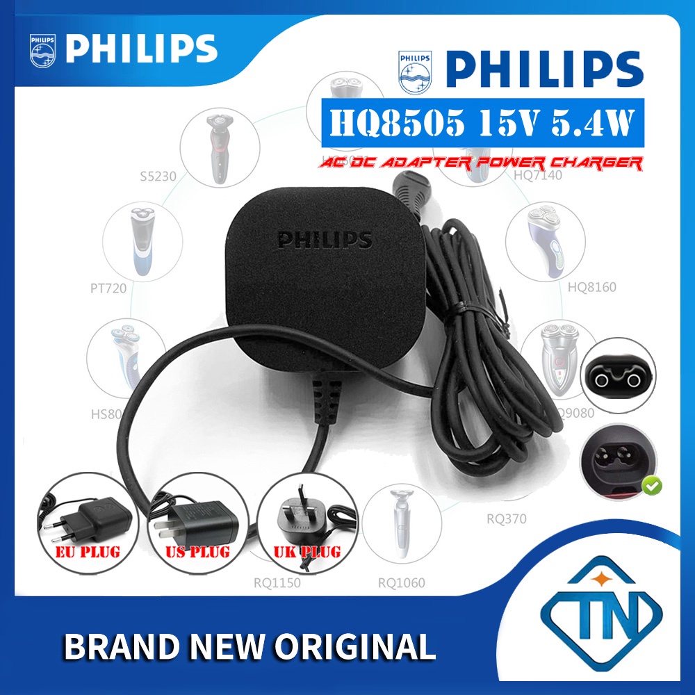 15V HQ8505 AC/DC Adapter Power Charger for Philips Hair Clipper HC5438