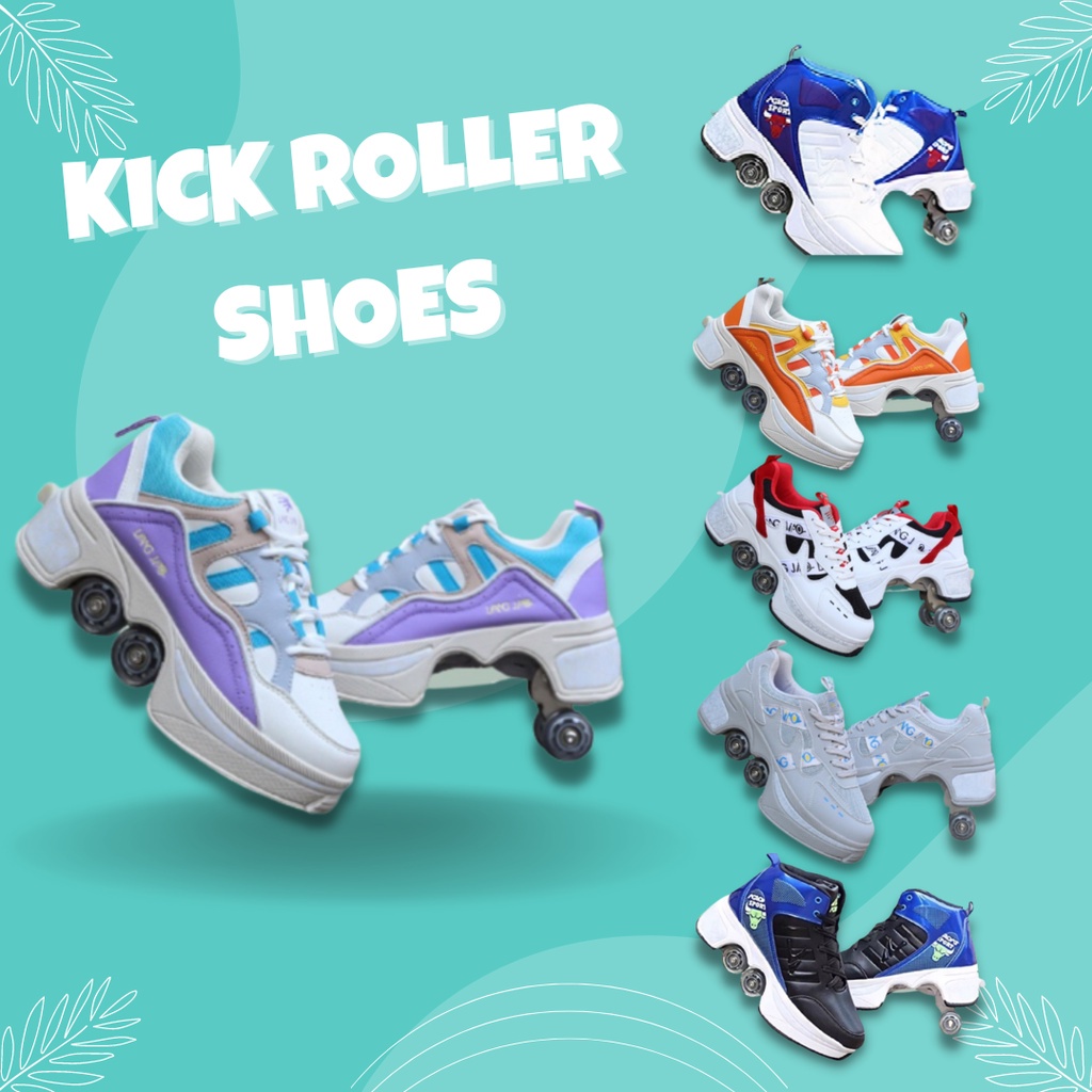 (3) Roller skate shoes/Kick roller shoes/Rollershoes/roller skates ...