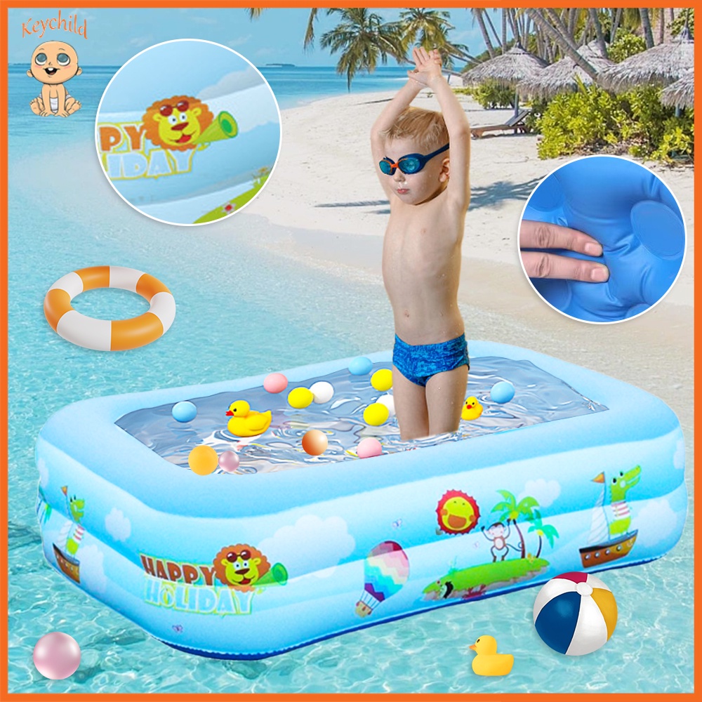 Keychild inflatable pool for kids swimming pool rectangular baby ...