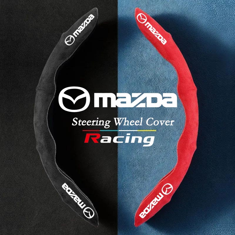 Mazda Car Steering Wheel Cover Suede Leather for Mazda 3 2 5 CX3 RX8