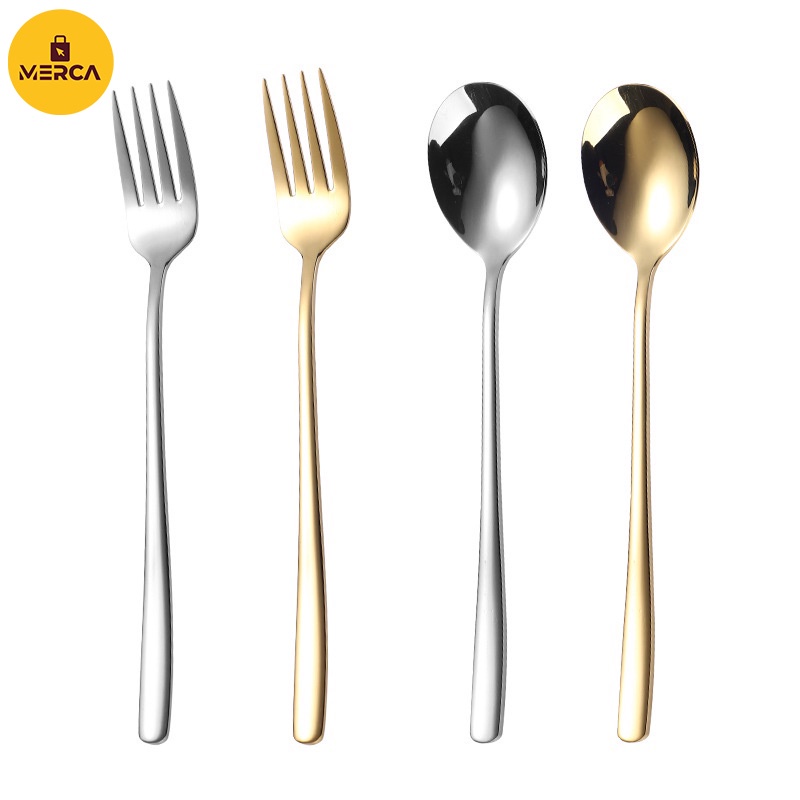 Merca Korean Cutlery Korean Style Flatware Stainless Steel Dining Spoon