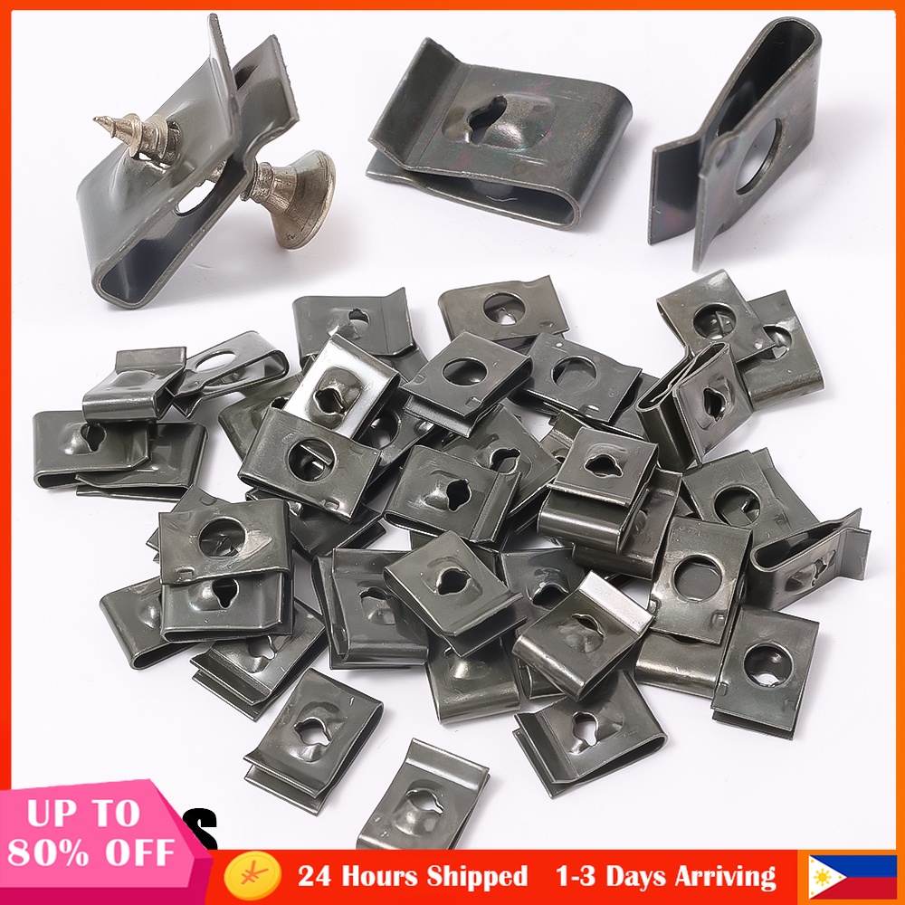 10/Sets Car Selftapping Ushaped Clips / Universal Black Car Self