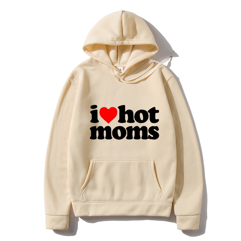 I Love Hot Moms Men Hoodies New Red Heart Love Moms Hoodie Men Mens ...