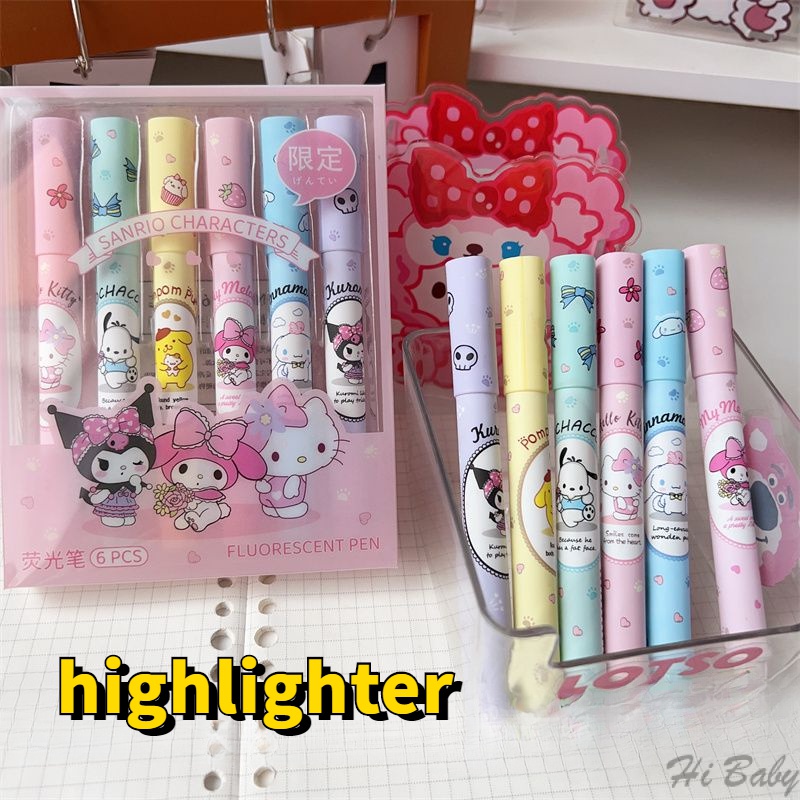 Fluorescent Pen Sanrio Ins Clow M Marking Pen Cinnamoroll ...