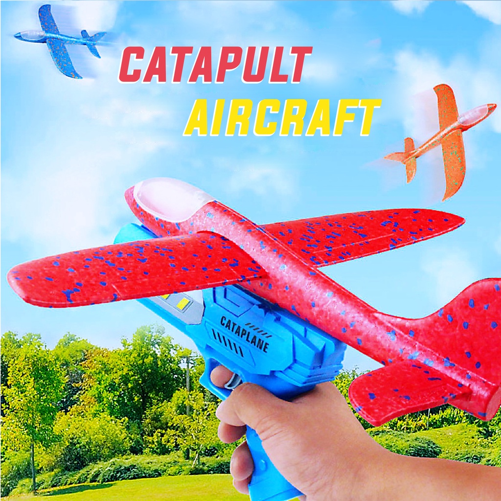 Toys City Airplane Launcher Toys For Boys Kid Foam Glider Plane Flight ...
