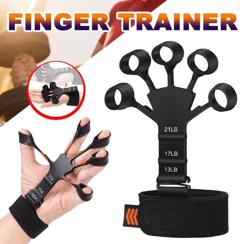 Finger Gripper gripster Silicone Finger Exerciser Trainer With Hand