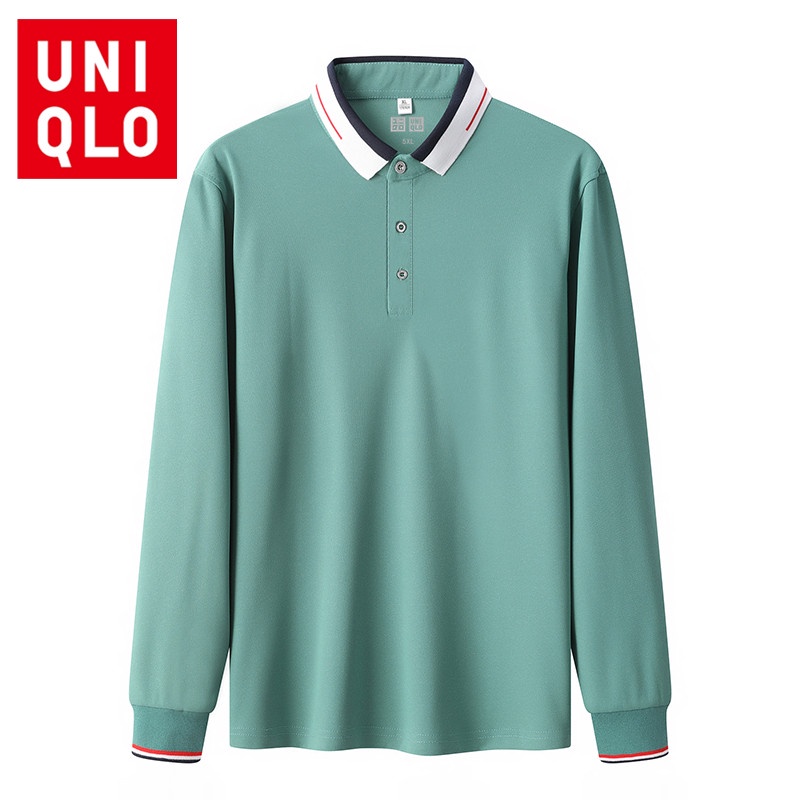 Uniqlo Men Long Sleeve Athletic Long Sleeve Fall Sun Protection Polo Shirt Shopee Philippines