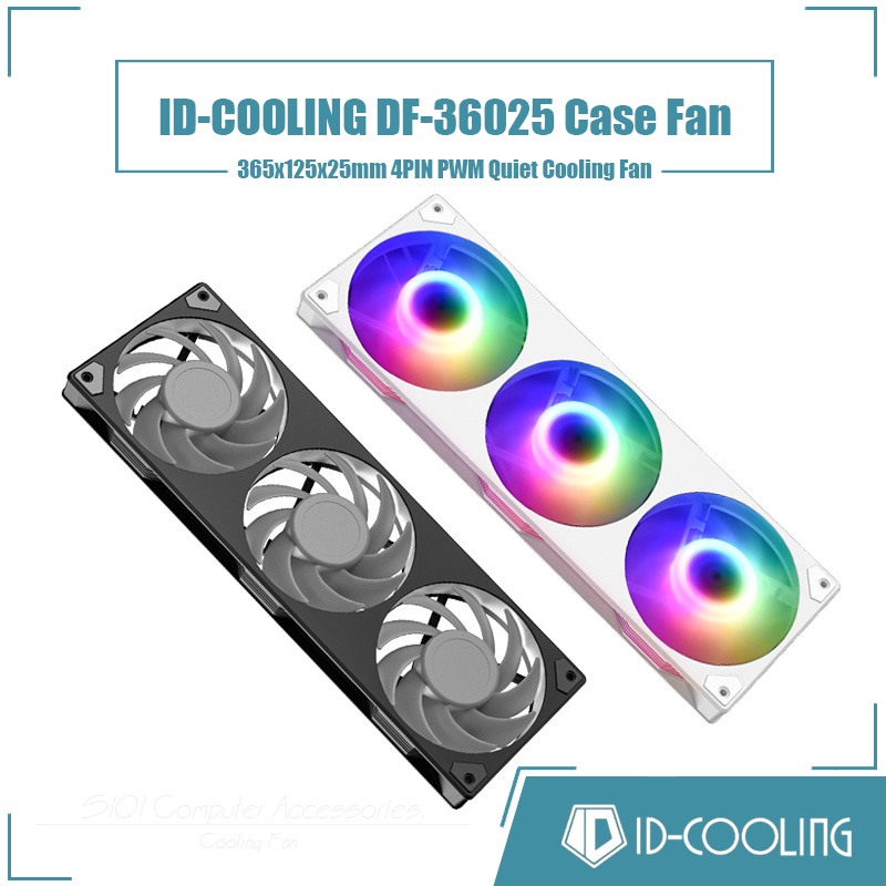 ID-COOLING DF-36025 Case Fan Unibody 4PIN PWM Temperature Control ...