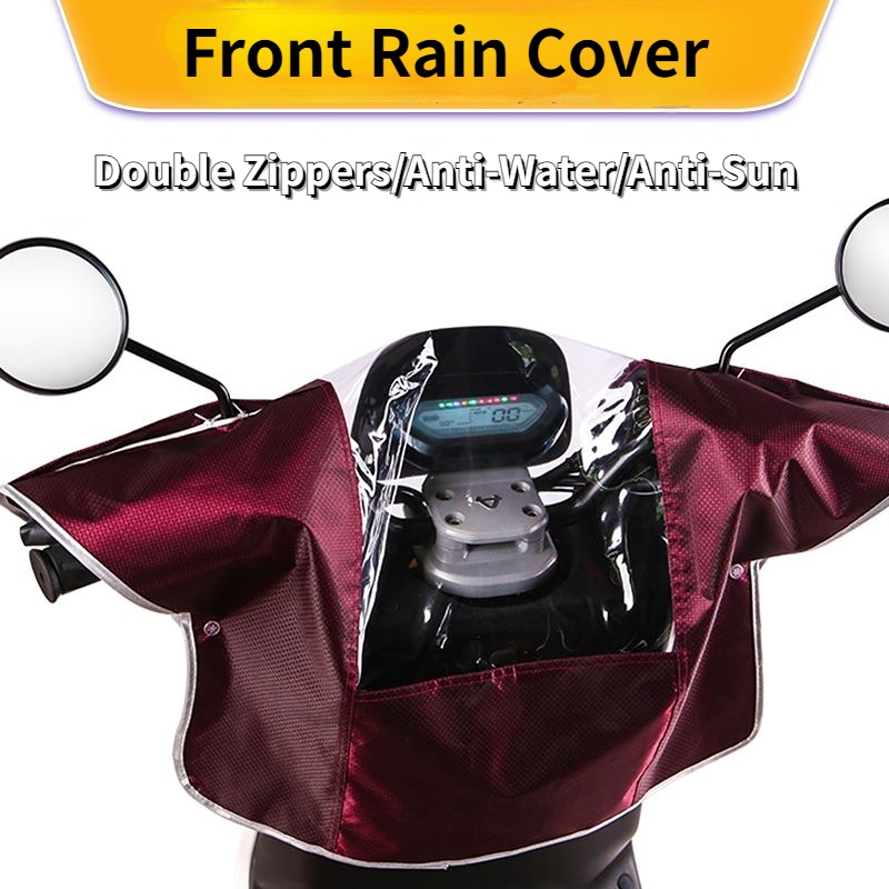 Motorcycle Front Rain Covers Electric Bike Center Console Rain Cover  Cycling Dashboard Waterproof Cover