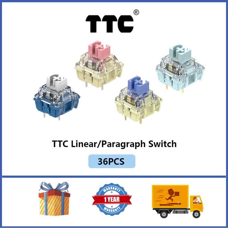TTC Gold Pink V2 Switch/Speed Silver V2 Switch/Bluish White Switch ...