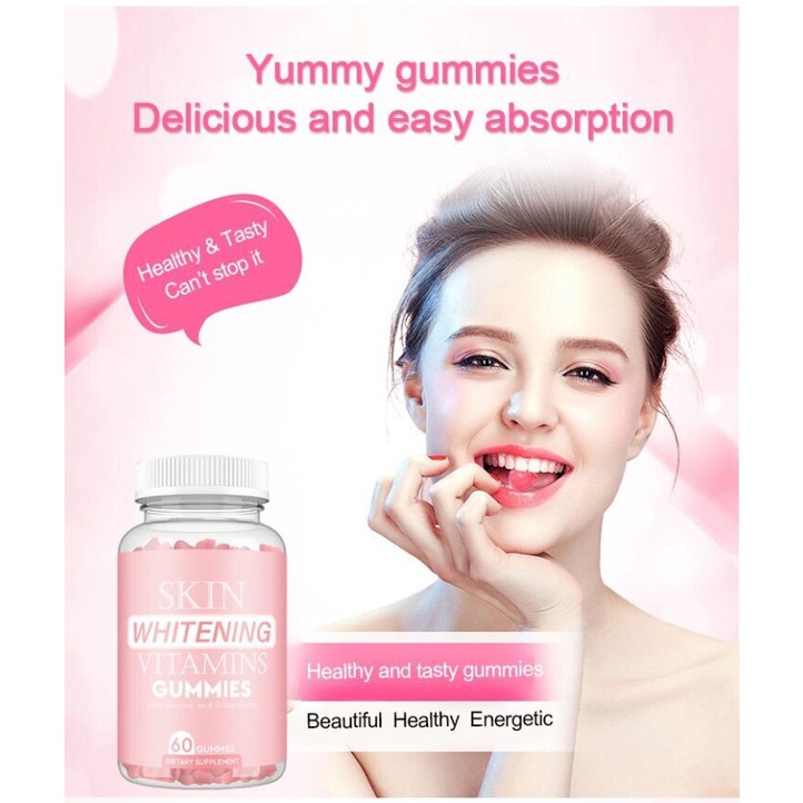 Skin Whitening Vitamin Gummies 60 Capsules Shopee Philippines