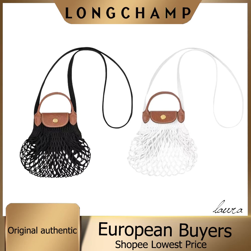 Original authentic/ Longchamp /Le Pliage Filet/(2 sizes XSS)/the most