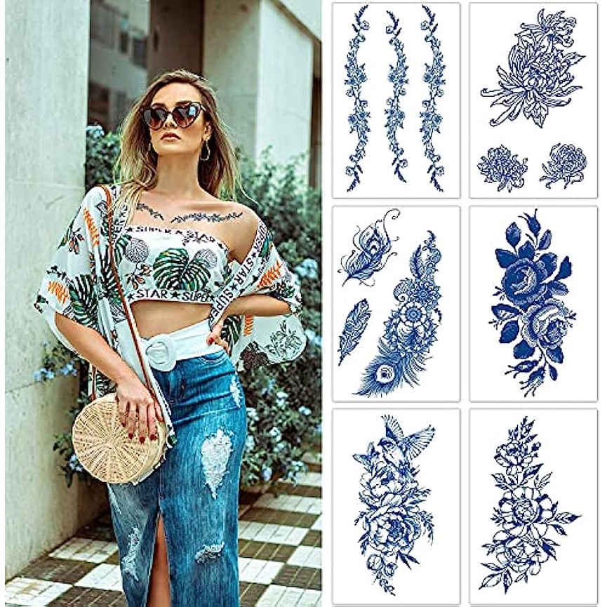 SemiPermanent Tattoos Women and Girls,Waterproof temporary tattoo last