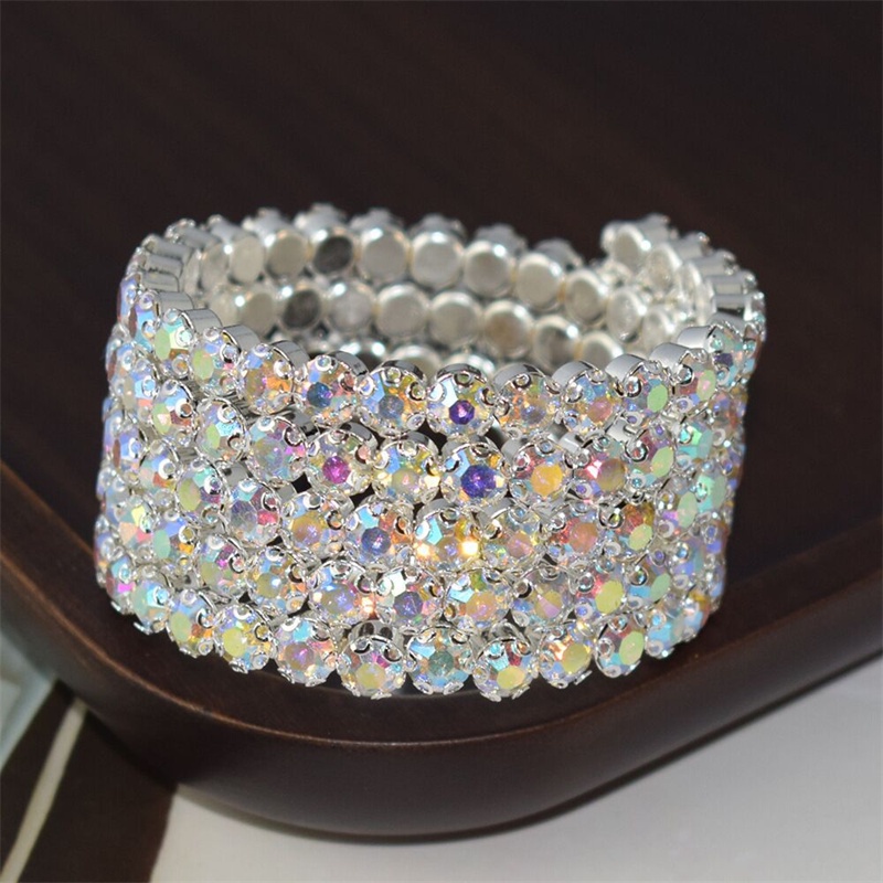 Bride's New AB Rhinestone Arm Bracelet Stage Performance Crystal Hand