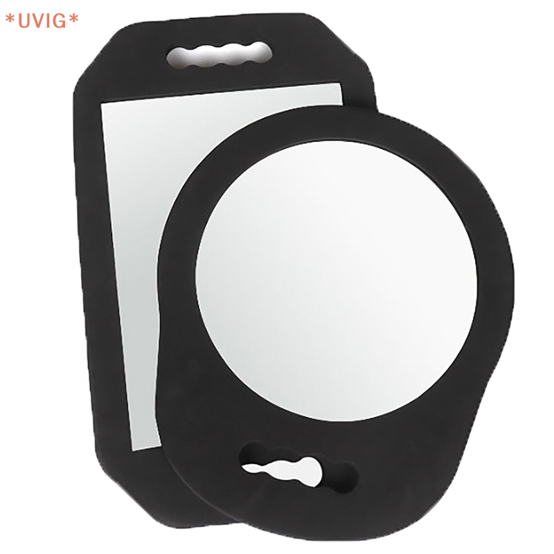 UVIG Foam Handheld Hairdressing Mirror Foam Round Rectangular