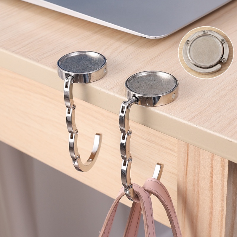 Portable Folding Bag Hook Hanger Purse Handbag Holders Foldable Table