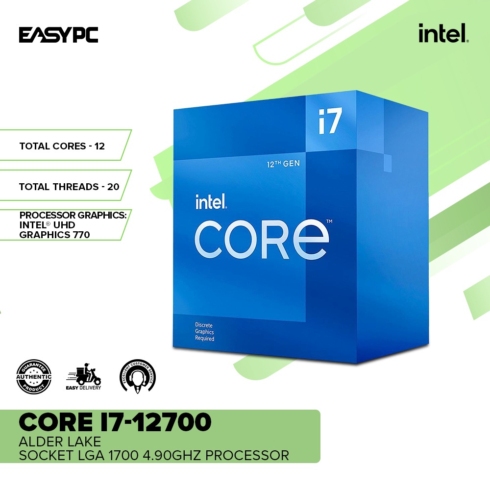 EasyPC | Intel Core i7-12700/i7-12700F intel processor| Alder Lake