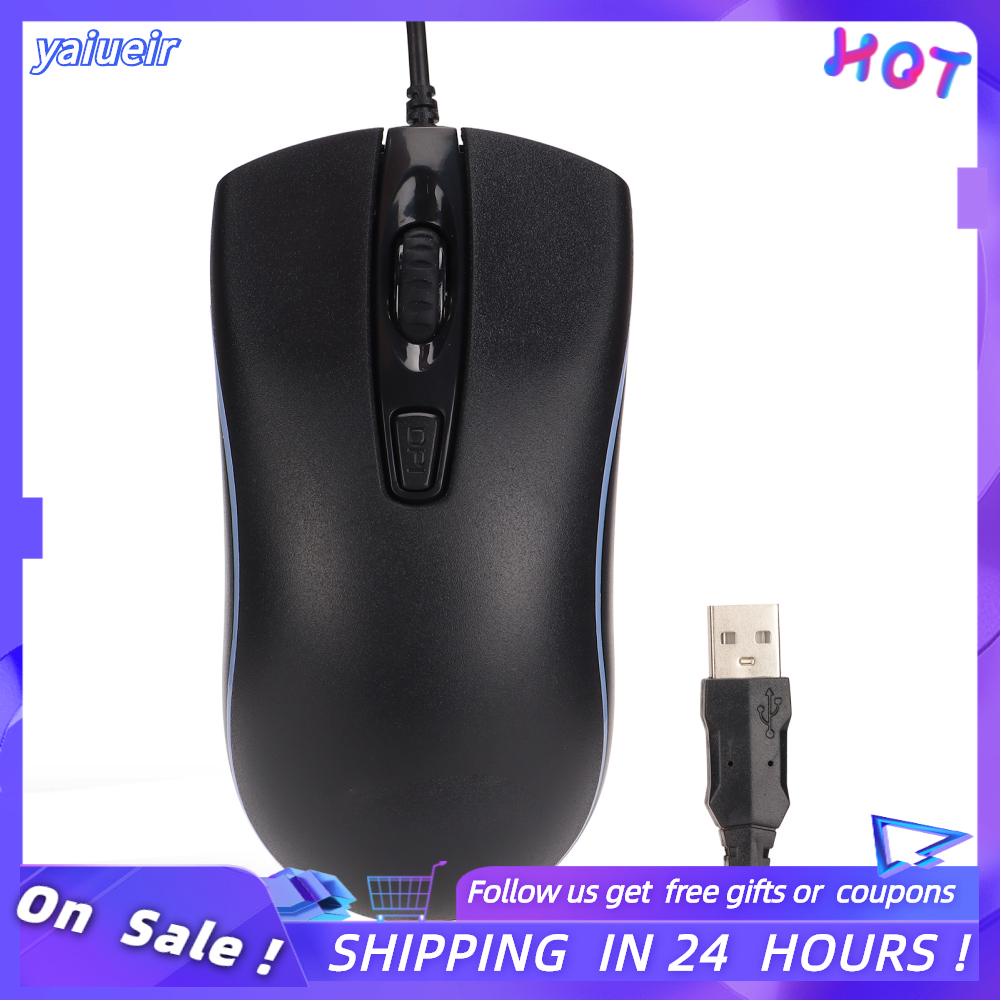 Yaiueir Wired Mechanical Mouse Gaming Ergonomic Design Streamlined ...