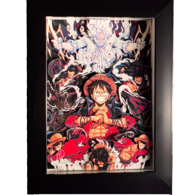 One Piece Luffy Series 3D Animation Cartoon Handmade Paper Art 3D Anime ...