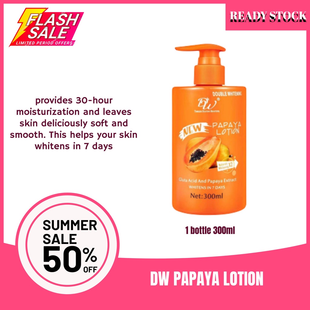DW Whitens In 7 Days Papaya Lotion Gluta Acid And Papaya Extract