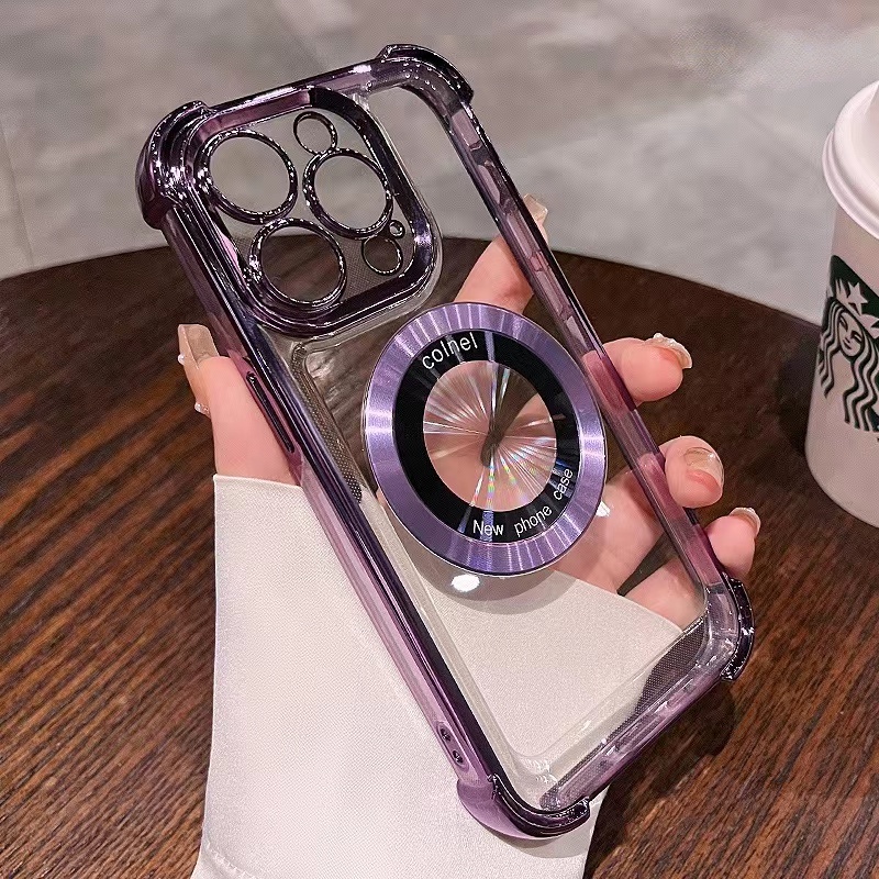 Luxury magnetic airbag fall with lens protection case iPhone 11 12 13 ...