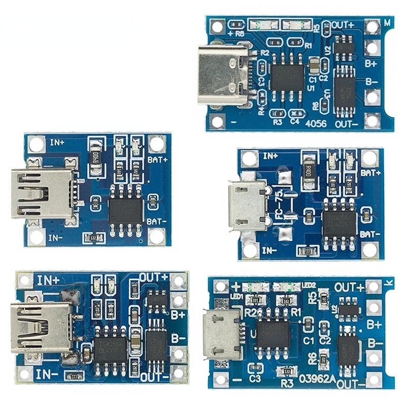 Type-c / Micro USB 5V 1A 18650 TP4056 Lithium Battery Charger Module ...