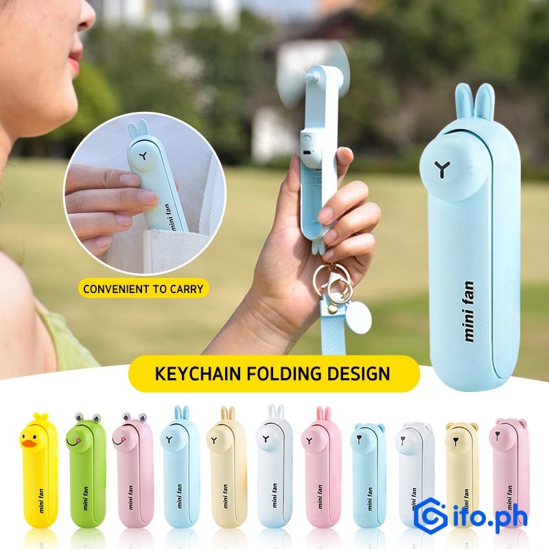 Folding fan Mini Fan Portable Fan Enduring Silent USB charging fan ...