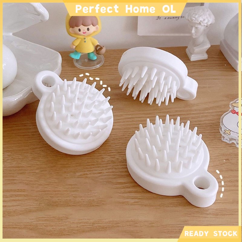 Silicone Shampoo Brush Scalp Massage Comb Silicone Japanese Style