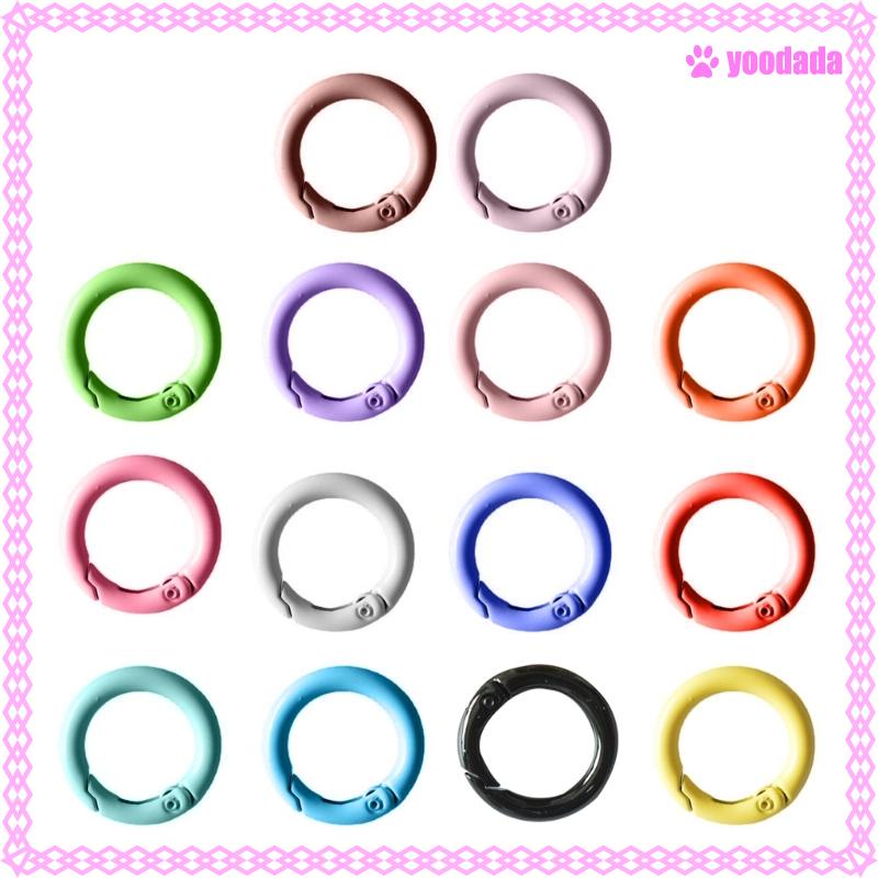 Yoo 10pcs Spring O Rings Metal Split Rings Small Clamp Clasp Keyring ...